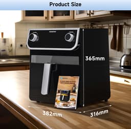 Aigostar 30I0T Joy - Airfryer XXL - Heteluchtfriteuse - 12 Automatische Programma's - 8L - Zwart — thumbnail 5