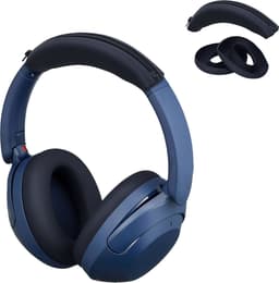 kwmobile siliconen cover voor koptelefoon - geschikt voor Sony WH-XB910N - Voor band en oorpads - 3x in donkerblauw — thumbnail 2