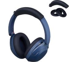 kwmobile siliconen cover voor koptelefoon - geschikt voor Sony WH-XB910N - Voor band en oorpads - 3x in donkerblauw
