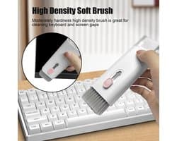 7 in 1 Schoonmaak Kit - Multifunctionele Schoonmaak Set -Toetsenbord Schoonmaken - Keycap Pulle - Keyboard Cleaner - Airpods Cleaner - Reiniging Set - Voor laptops, telefoons, camera, schermen en Oordopjes - roze