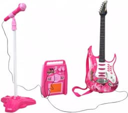 Kruzzel Roze Gitaar Set met Microfoon en Versterker - Muzikaal Plezier voor Kinderen — thumbnail 2