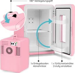 KESSER® Tafelmodel Koelkast 15 Liter AC DC 220-240V en 12V - Mini Koelkast Vrijstaand met Verwarmingsfunctie - Koelbox ideaal voor Auto en camperen - — thumbnail 18