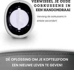 Somstyle Oorkussens Geschikt Voor JBL Live 500BT Koptelefoon - 2 Stuks - Zacht Schuim - Eiwitleer - Grijs — thumbnail 3