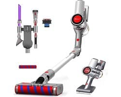REDROAD V17 - Draadloze Stofzuiger Handheld - 26.5kPa Krachtige Dual Motor - LED - 60min Runtime - 4-in-1 Dubbele Draadloze Borstelveger Merk: Redroad