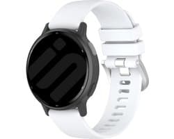 Strap-it Smartwatch siliconen Classic bandje - geschikt voor Garmin Vivoactive 4 (45mm) / Venu 2 / Venu 3 / Forerunner 255 / Forerunner 265 - wit
