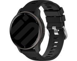 Strap-it Smartwatch siliconen bandje - geschikt voor Garmin Vivoactive 4 (45mm) / Venu 2 / Venu 3 / Forerunner 255 / Forerunner 265 - zwart