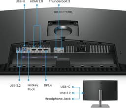 BenQ PD3225U computermonitor 81,3 cm (32") 3840 x 2160 pixels 4K Ultra HD led zwart — thumbnail 2