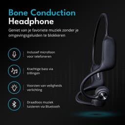 Bone Conduction Headphone met Case | Sport Koptelefoon | bluetooth en mp3 | Met Licht | Waterdicht — thumbnail 2