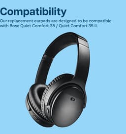 MMOBIEL Oorkussens voor Bose QuietComfort 35 (QC35) / Bose Quiet Comfort 35 II (QC35 II) Over-ear Hoofdtelefoon - Protein PU Koptelefoon Oorkussens - Hoofdtelefoon Earpads — thumbnail 4