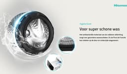 Hisense 3S Serie WF3S8043BW3/BLX - Wasmachine met Energielabel A -30% - 8kg - 72dB (A) - Steam Wash -1400 toeren - Power Wash 49' - ConnectLife - Inhoud Trommel 54 Liter — thumbnail 20