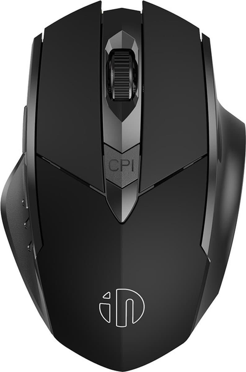 Garpex® Draadloze Computermuis – Ergonomische Draadloze Muis met Bluetooth & USB Ontvanger – Oplaadbare Wireless Mouse – 3 Apparaten Tegelijk – Stil Klikken – 7 Knoppen – 800/1200/1600 DPI – Zwart — afbeelding 1