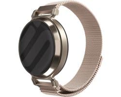 Strap-it Milanees smartwatch bandje 14mm - Rosé gouden RVS Milanese band met magneetsluiting geschikt voor de Garmin Lily 2 (niet de eerste versie)