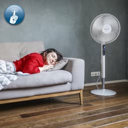 Advanced QuietSet kantelende statiefventilator (5 snelheden timerfunctie oscillatie van 70° hoogteverstelling afstandsbediening gebruiksvriendelijk) met Honeywell — thumbnail 2