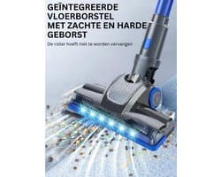 MKSS® Stofzuiger Zonder Zak - Steelstofzuiger Draadloos - Steelstofzuigers - Stofzuigers - Vacuum Cleaner - Grijs met Blauw