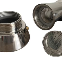 Pezzetti - Italiaanse espressomaker - koffiemaker - 4 kops - roestvrijstaal - inductie - gas - elektrisch - percolator - moka pot — thumbnail 3