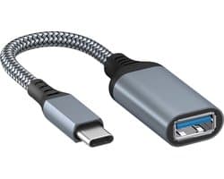 MMOBIEL USB-C naar USB Female OTG Adapter Geschikt voor Smartphone / Laptop / Tablet - Type-C naar USB 3.0 - 5 Gbps Data Overdracht - USB-C naar USB Adapter - Grijs