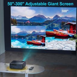 Wimius 8K Projector - 4K Full HD beamer - Bluetooth - Mini Beamer - 1080P - 8K Kwaliteit - Scherm - Projector - Thuisbioscoop - Inclusief Draagbare Tas - Zwart — thumbnail 3