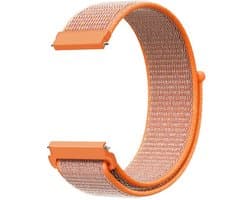By Qubix - Geschikt voor Garmin bandje - Sport Loop nylon bandje - Oranje - Geschikt voor Garmin Vivoactive 6 / Vivoactive 5 / Vivoactive 3 - Smartwatch bandje 20mm