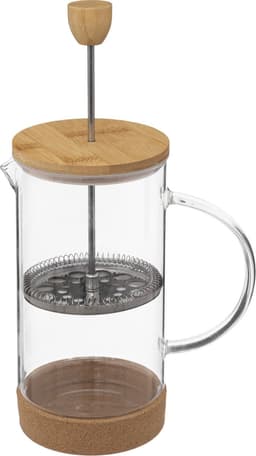 Secret de Gourmet French press cafetiere - glas/bamboe - 1 liter — thumbnail 3