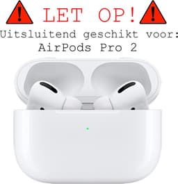Case - Geschikt voor Apple AirPods Pro 2 - Siliconen Hoes met Clip - Silicone Hoesje Cover - Lila — thumbnail 4