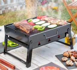 Opvouwbare BBQ - Barbecue - Camping Barbeque - Klein Formaat - Draagbare Grill - Tafel Grill - Inklapbaar - Strand, Park — thumbnail 1