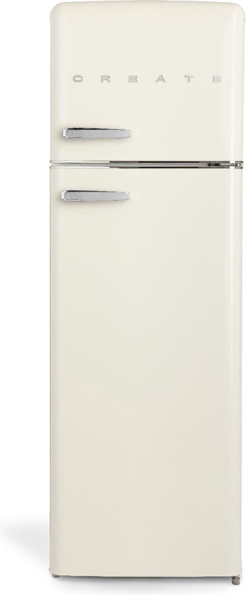 CREATE - Koelkast met vriezer - Combi koelkast - Capaciteit 246L - 3 verwisselbare planken - temperatuurbereik van tussen 0 °C en 10 °C - Vriezer - 18ºC - Gebroken wit - FRIDGE STYLANCE TOP — afbeelding 1