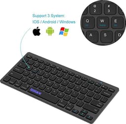 Imtex Toetsenbord Draadloos - Bluetooth Keyboard - QWERTY NL Toetsenbord Zwart — thumbnail 1
