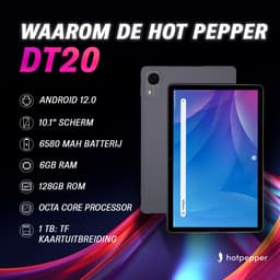 Hot Pepper DT20 Android Tablet 10 Inch - 128 GB Geheugen - 4GB RAM — thumbnail 4