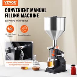 VEVOR 5-50ml Vulmachine Handmatige Vloeistofvulmachine Gemaakt van Food Grade 304 Roestvrij Staal Siliconen Ptfe Vulmachine Inclusief Twee Spuitmonden 4 mm / 8 mm Ideaal voor Het Vullen van Honingolie-Essentie — thumbnail 5