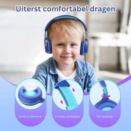 VELTRR® Koptelefoon Kinderen met Draad - Gaming Headset - Blauw — thumbnail 2