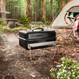 Weber Go-Anywhere® - 42 x 46 cm Grillrooster - Houtskoolbarbecue - Zwart - Gesloten ketel voor asopvang - Ventilatieroosters in deksel - Dekselvergrendeling - Stabiel frame - Kras- en roestbestendig — thumbnail 3