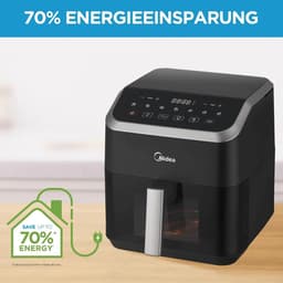 Boleen - Heteluchtfriteuse - Airfryers - Friteuse 5 Liter - 7 Presets - Heatxpress-Technologie - Zwart — thumbnail 2