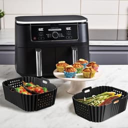 Airfryer Siliconen Inzet - Geschikt voor Grote Airfryers - Hittebestendig - 9.5L - 2 Stuks - Herbruikbaar — thumbnail 5