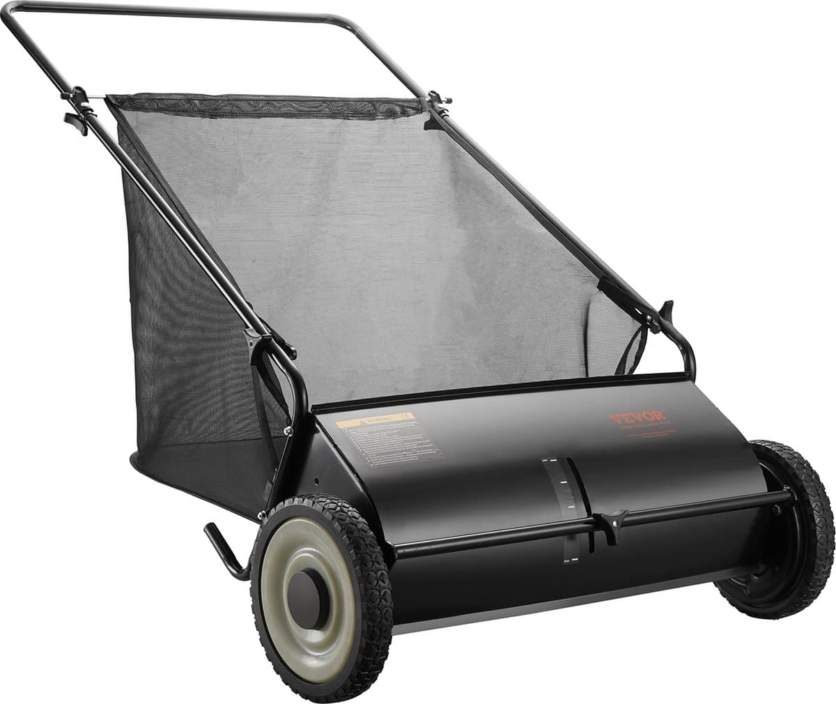 VEVOR Handgrasmaaier 66cm Veegbreedte Grasmaaier Handmatig 198L Capaciteit van de Opvangmand Kooimaaier 142x81x75cm Handkooimaaier Verstelbaar voor het Opvegen van Bladeren, Gemaaid Gras, Kleine Takken — afbeelding 1