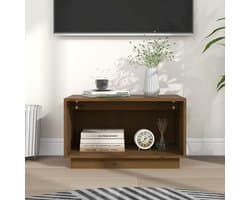 vidaXL Tv-meubel - Massief Grenenhout - Honingbruin Tv Kast - Houten Tv-meubel - Zwevend Tv-meubel - Grenoble Hout - Televisie Tafel