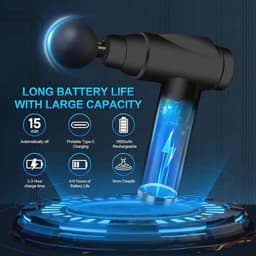Mini Massagepistool met 32 Snelheden en LCD-scherm - Draagbaar Massageapparaat voor Spierpijn en Vermoeidheid — thumbnail 4