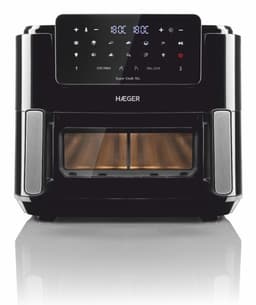 Haeger AF-D10.010A friteuse Dubbel 10 l Vrijstaand 2600 W Heteluchtfriteuse Zwart — thumbnail 1