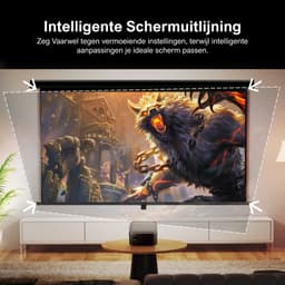 ULTIMEA Native 1080P met Autofocus & 6D Trapezcorrectie, 4K Home Cinema Beamer Zwart — thumbnail 2