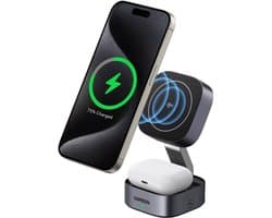 Ugreen 35316 oplader voor mobiele apparatuur Headset, Smartphone, Smartwatch Grijs USB Draadloos opladen Snel opladen Binnen