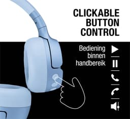Fresh ‘n Rebel Code Fuse – Draadloze on-ear koptelefoon - Bluetooth - 30 uur Speeltijd - Vivid Blue — thumbnail 2