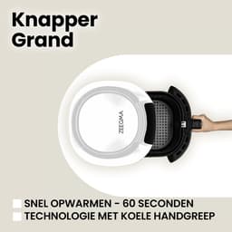 Zeegma KNAPPER GRAND Airfryer XXL - Heteluchtfriteuse 1800 W met 9 Kookprogramma’s, 6L Mand, 7,7L Kom, Temperatuurbereik van 60-200°C, Vaatwasmachinebestendig, Snelle Opwarming en Vetvrije Bereiding van Maaltijden voor het Hele Gezin — thumbnail 13