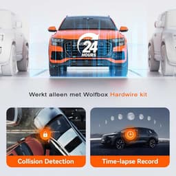 Wolfbox G930 4K Gps 64gb Mirror dashcam - Parkeermodus - 10,0 inch touchscreen Lcd - 4K + Full HD resolutie - Gps ontvanger - 64gb Micro SD kaart - Spiegel dashcam en digitale binnenspiegel — thumbnail 3