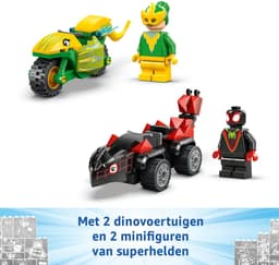 LEGO Marvel Spidey And His Amazing Friends - Spin en Electro achtervolging met dinosaurusvoertuigen Constructiespeelgoed — thumbnail 3
