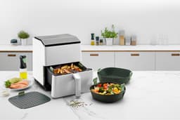 Lékué Airfryer Mandje - Maat L - Siliconen - Grey — thumbnail 7