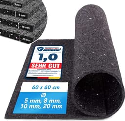 FLOORDIREKT Antitrilmat - Made in Germany - Voor Wasmachines, Drogers, enz. - Op maat te knippen - Verkrijgbaar in 4 Diktes - 19,7 mm - 62,5 x 250 cm — thumbnail 1