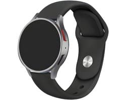 Innerlight® Smartwatch Siliconen Bandje 20mm - Zwart - Sport Horlogebandje geschikt voor Samsung Galaxy Watch 7 / 6 / 5 / Pro / 4 / 3 / Active 2 - Polar Ignite / Unite – Huawei