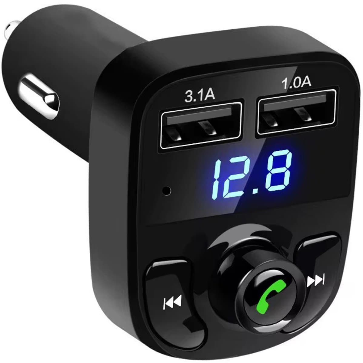 FM Transmitter X8 - Bluetooth Carkit - Draadloze Autolader - Radio USB - Handsfree bellen — afbeelding 1