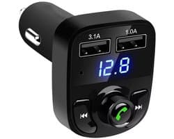 FM Transmitter X8 - Bluetooth Carkit - Draadloze Autolader - Radio USB - Handsfree bellen
