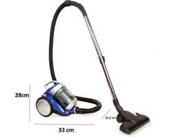 Zakloze cyclonische stofzuiger met een set tips en een 900w klopper