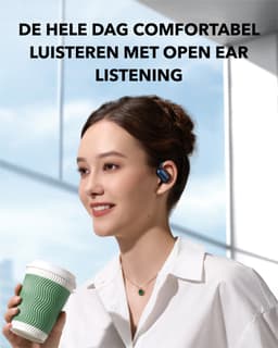 soundcore AeroFit 2 by Anker - Open-ear oordopjes - Niet-intrusief ontwerp - Verstelbaar comfort - Goede pasvorm - Rijke bas - Hi-res audio - 42 uur afspeeltijd - Bluetooth 5.4 - Draadloos opladen - IP55 - Open-ear earbuds — thumbnail 2